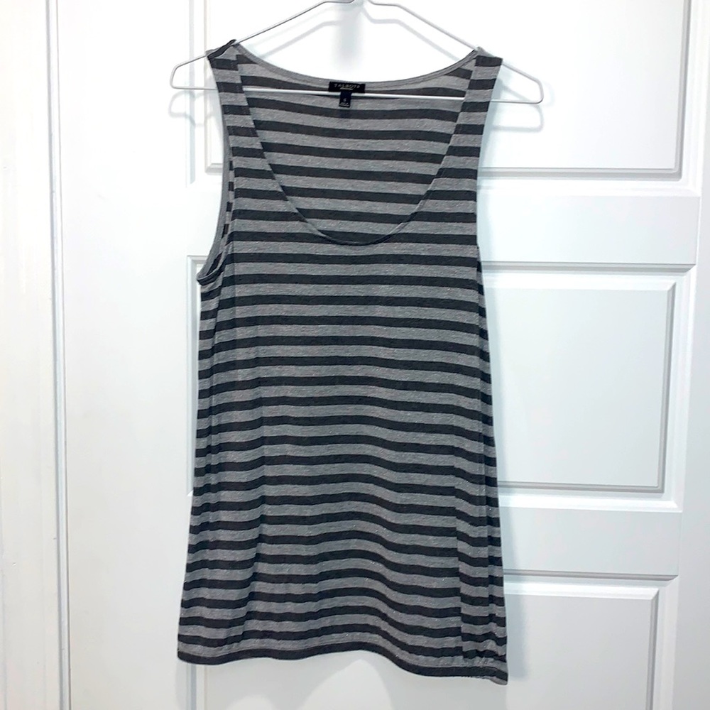 Talbots Long Tank Top Gray/Silver-Small